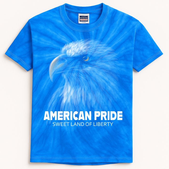 Bald Eagle American Pride Sweet Land Of Liberty Cool Gift Kids Tie-Dye T-Shirt