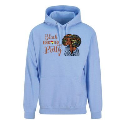 Black Educated And Pretty Gift Unisex Surf Hoodie