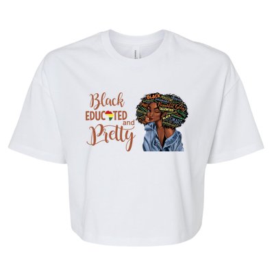 Black Educated And Pretty Gift Bella+Canvas Jersey Crop Tee