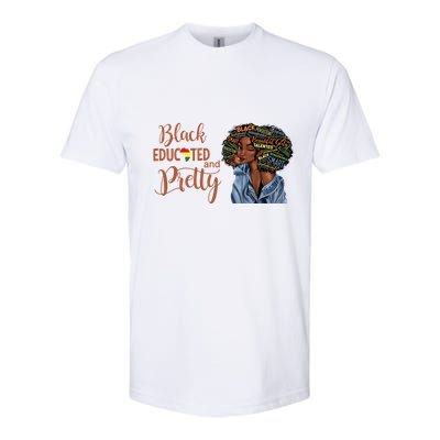 Black Educated And Pretty Gift Softstyle CVC T-Shirt