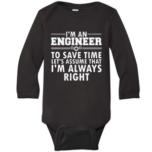 Best Engineer Art For Men Women Humor Engineering Lovers Baby Long Sleeve Bodysuit