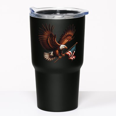Bald Eagle American Flag 4th Of July Patriotic Man Woman Tumbler