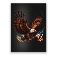 Bald Eagle American Flag 4th Of July Patriotic Man Woman Poster