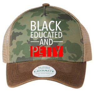 Black Educated And Petty Great Gift For Black Proud Melanin Pop Legacy Tie Dye Trucker Hat