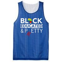 Black Educated And Petty Gift For Black Proud Melanin Pop Mesh Reversible Basketball Jersey Tank