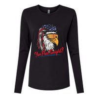 Bald Eagle American Flag You Free Tonight Happy 4th Of July Womens Cotton Relaxed Long Sleeve T-Shirt