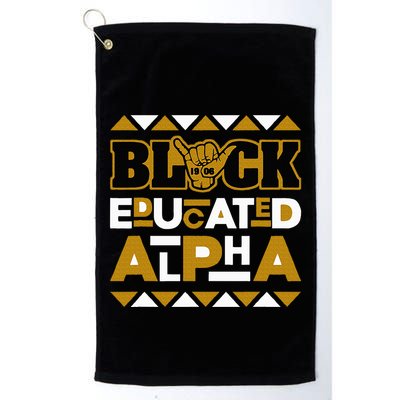 Black Educated Alpha Golf Towel