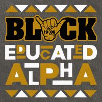Black Educated Alpha Cotton Canvas Backpack