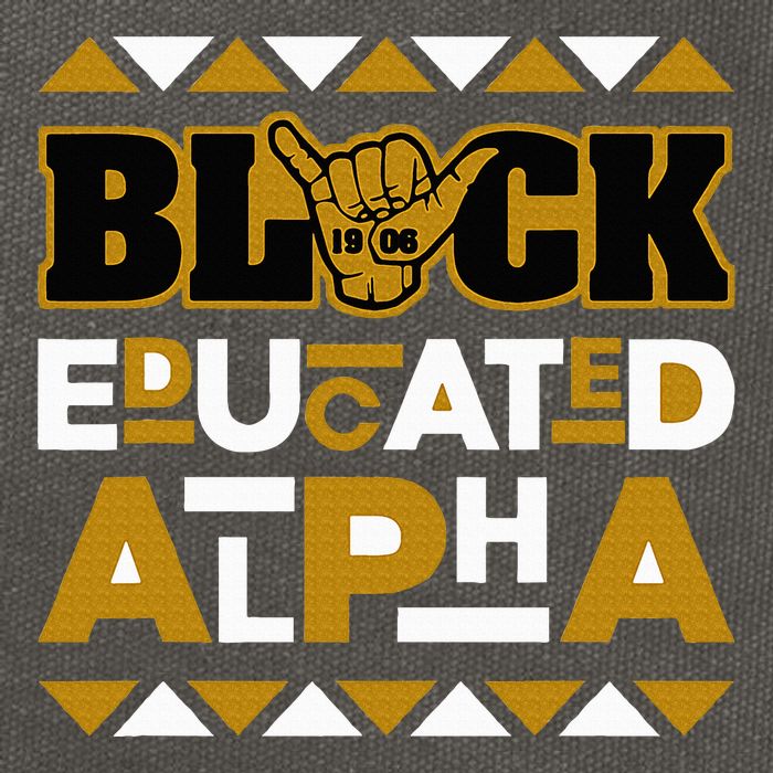 Black Educated Alpha Cotton Canvas Backpack