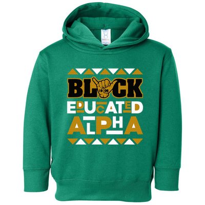 Black Educated Alpha Toddler Hoodie
