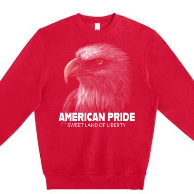 Bald Eagle American Pride Sweet Land Of Liberty Cool Gift Premium Crewneck Sweatshirt