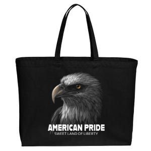 Bald Eagle American Pride Sweet Land Of Liberty Cool Gift Cotton Canvas Jumbo Tote