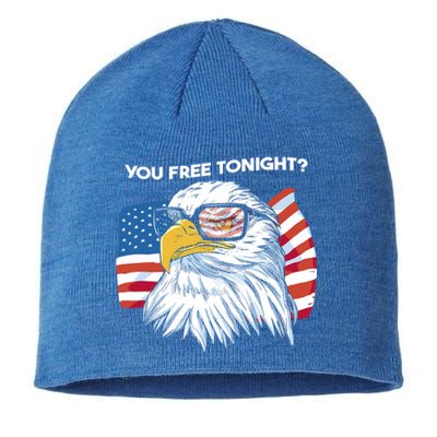 Bald Eagle American Flag You Free Tonight Gift Sustainable Beanie