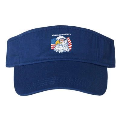 Bald Eagle American Flag You Free Tonight Gift Valucap Bio-Washed Visor