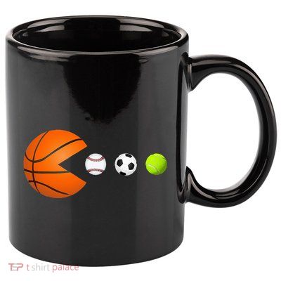 Basketball Eating all sports Balls Gamer funny 11oz C Handle Ceramic Mug