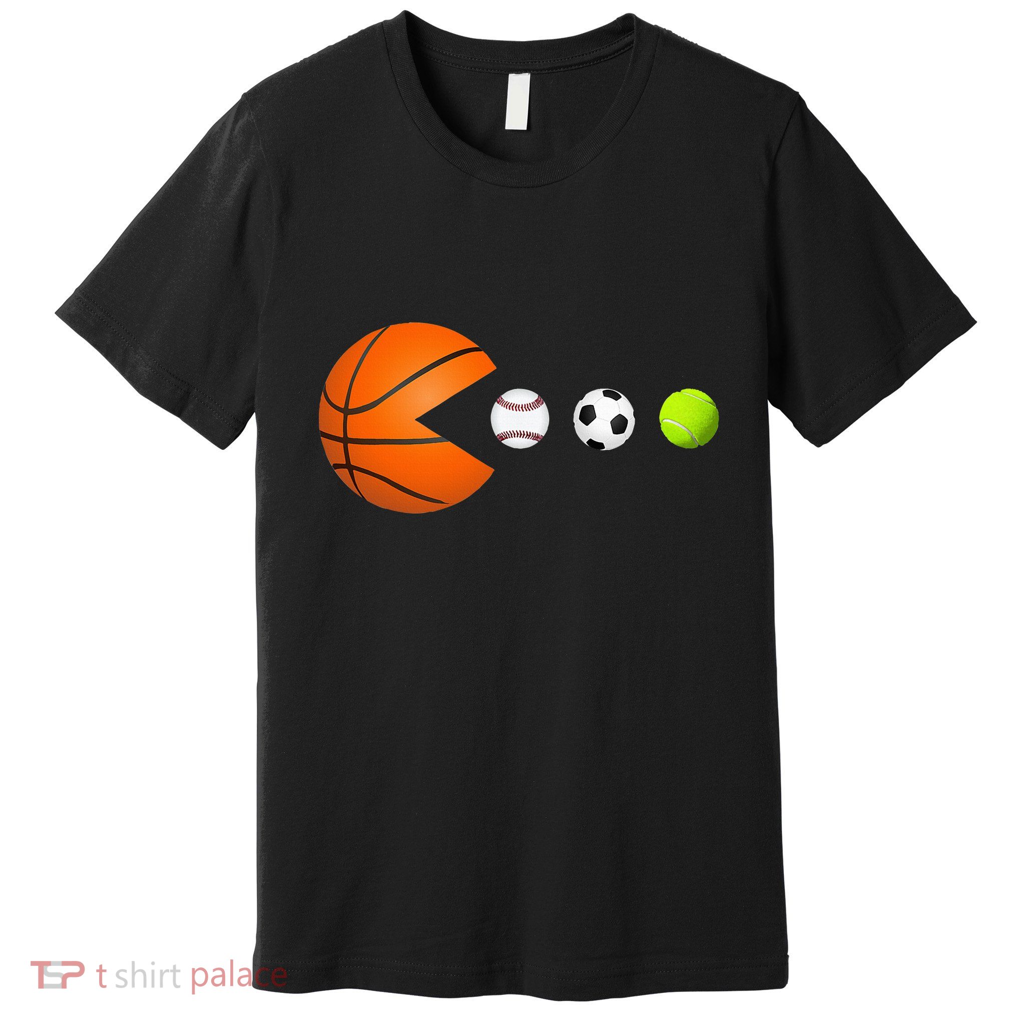 Basketball Eating all sports Balls Gamer funny Premium T-Shirt