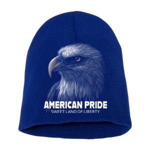 Bald Eagle American Pride Sweet Land Of Liberty Cool Gift Short Acrylic Beanie