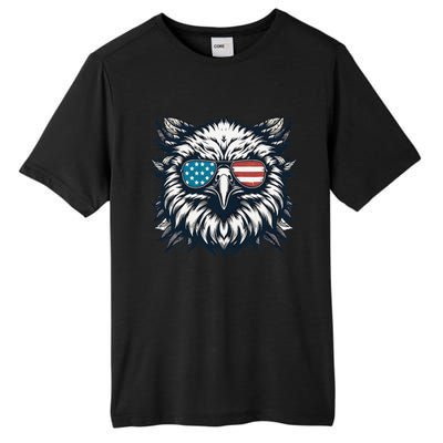 Bald Eagle American Usa 4th Of July Patriotic Funny Eagle Tall Fusion ChromaSoft Performance T-Shirt