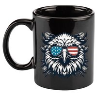 Bald Eagle American Usa 4th Of July Patriotic Funny Eagle 11oz C Handle Ceramic Mug