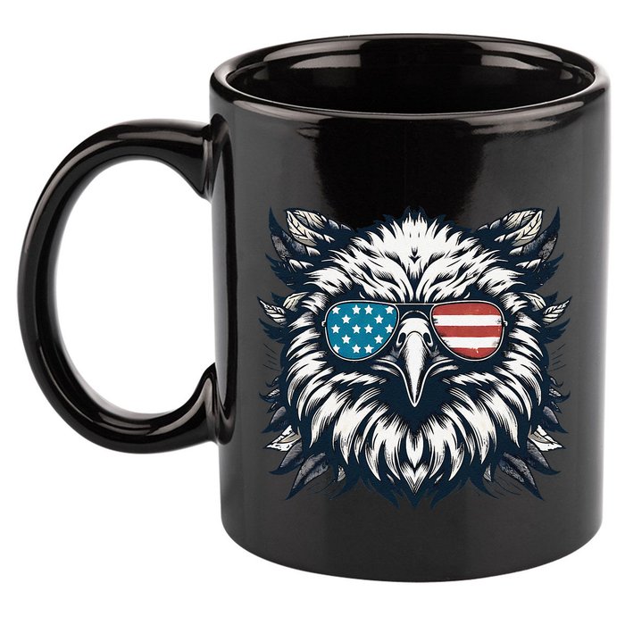 Bald Eagle American Usa 4th Of July Patriotic Funny Eagle 11oz C Handle Ceramic Mug