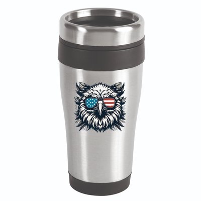 Bald Eagle American Usa 4th Of July Patriotic Funny Eagle 16oz Travel Tumbler