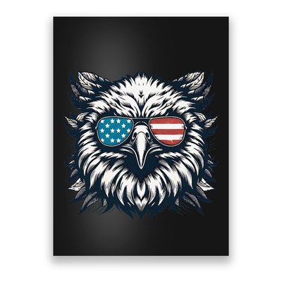 Bald Eagle American Usa 4th Of July Patriotic Funny Eagle Poster