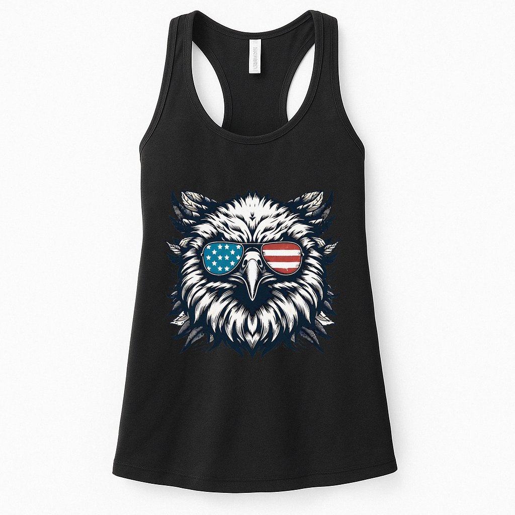Bald Eagle American Usa 4th Of July Patriotic Funny Eagle Womens Tank Top