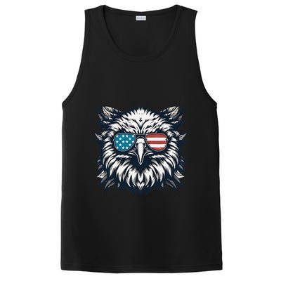 Bald Eagle American Usa 4th Of July Patriotic Funny Eagle PosiCharge Competitor Tank