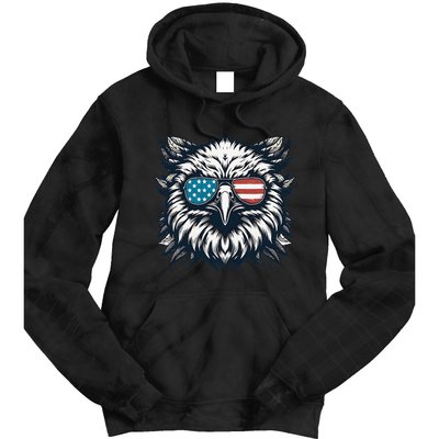 Bald Eagle American Usa 4th Of July Patriotic Funny Eagle Tie Dye Hoodie