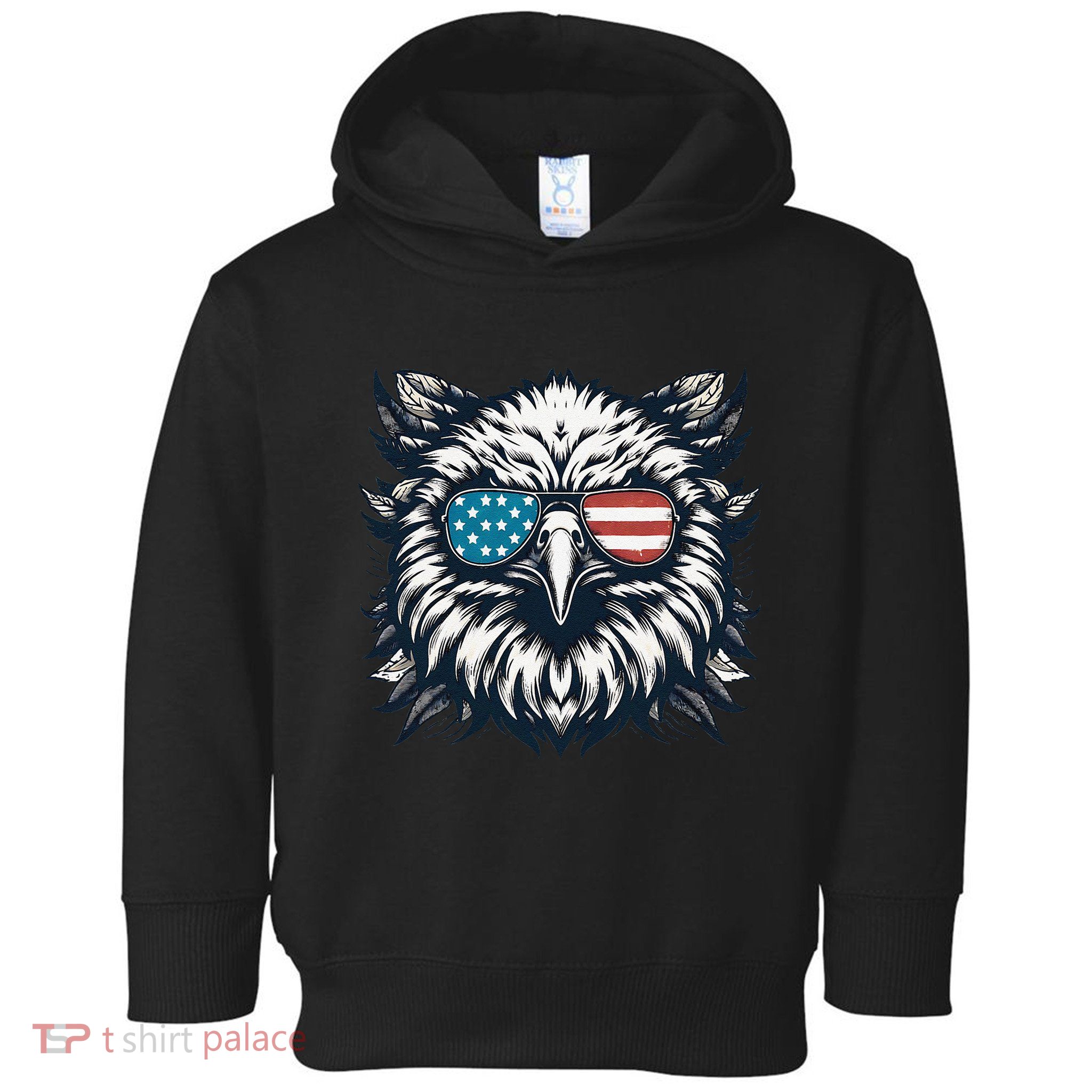 Bald Eagle American Usa 4th Of July Patriotic Funny Eagle Toddler Hoodie