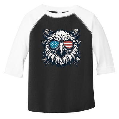 Bald Eagle American Usa 4th Of July Patriotic Funny Eagle Toddler Fine Jersey T-Shirt