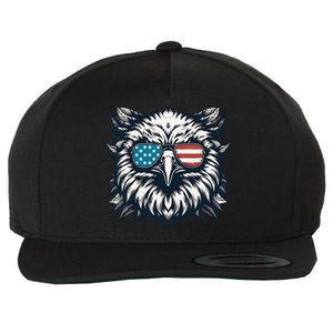 Bald Eagle American Usa 4th Of July Patriotic Funny Eagle Wool Snapback Cap