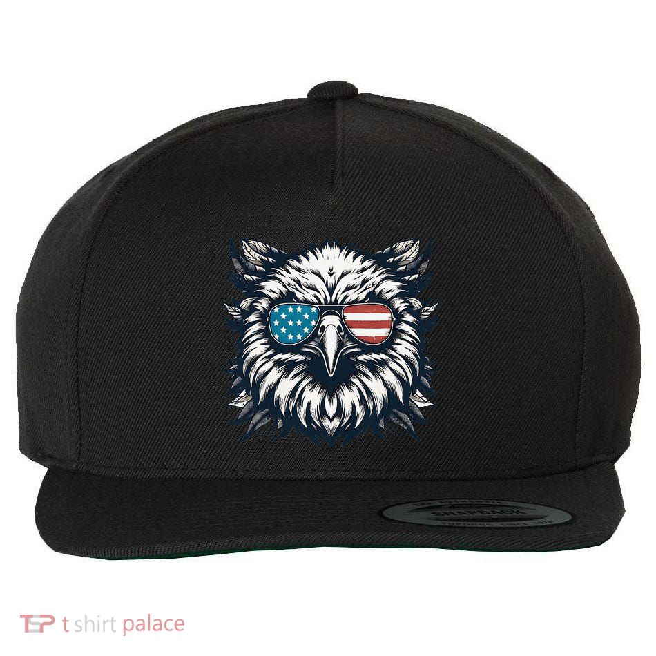 Bald Eagle American Usa 4th Of July Patriotic Funny Eagle Wool Snapback Cap
