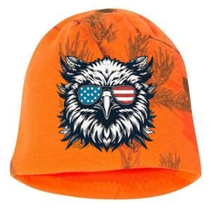 Bald Eagle American Usa 4th Of July Patriotic Funny Eagle Kati - Camo Knit Beanie