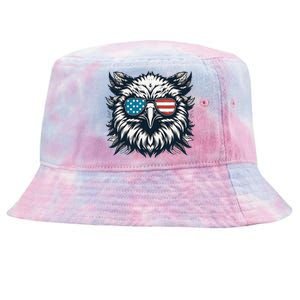 Bald Eagle American Usa 4th Of July Patriotic Funny Eagle Tie-Dyed Bucket Hat