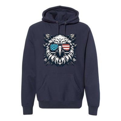 Bald Eagle American Usa 4th Of July Patriotic Funny Eagle Premium Hoodie