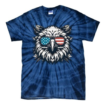 Bald Eagle American Usa 4th Of July Patriotic Funny Eagle Tie-Dye T-Shirt