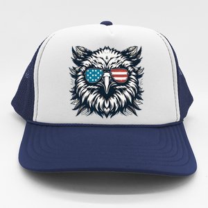 Bald Eagle American Usa 4th Of July Patriotic Funny Eagle Trucker Hat