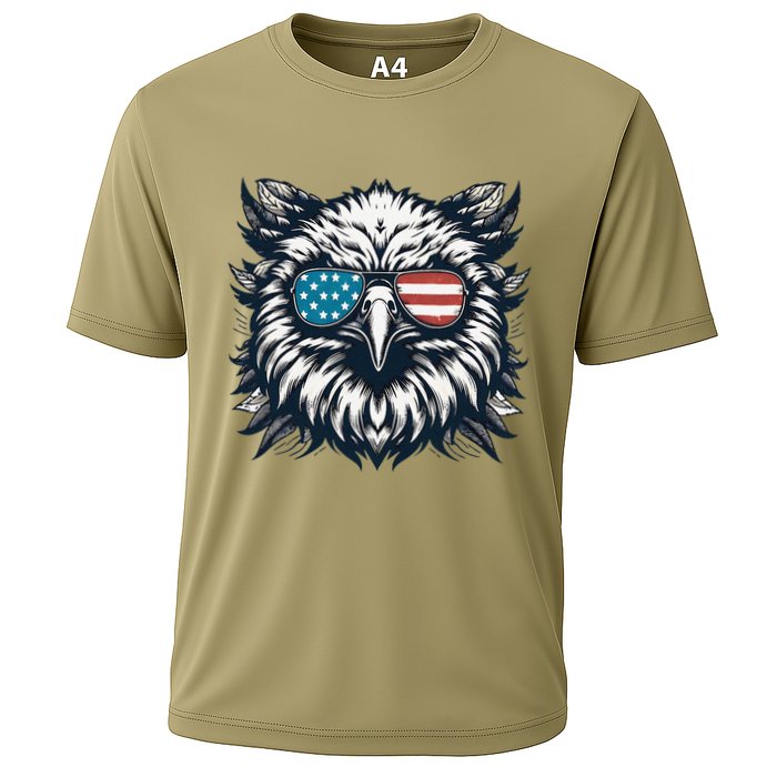 Bald Eagle American Usa 4th Of July Patriotic Funny Eagle Cooling Performance Crew T-Shirt