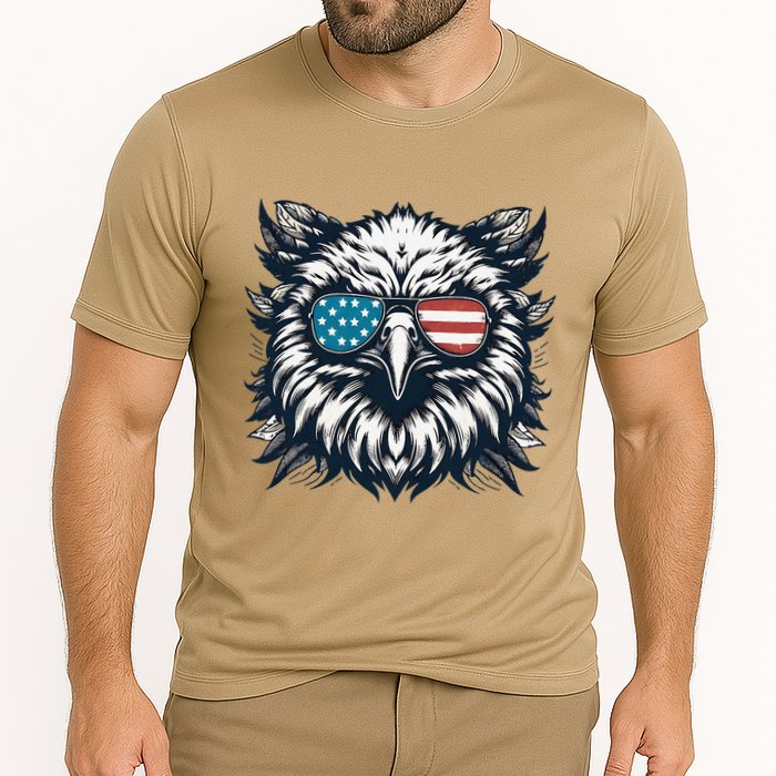 Bald Eagle American Usa 4th Of July Patriotic Funny Eagle Cooling Performance Crew T-Shirt