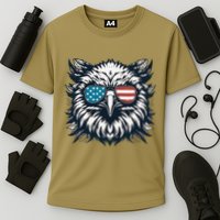 Bald Eagle American Usa 4th Of July Patriotic Funny Eagle Cooling Performance Crew T-Shirt