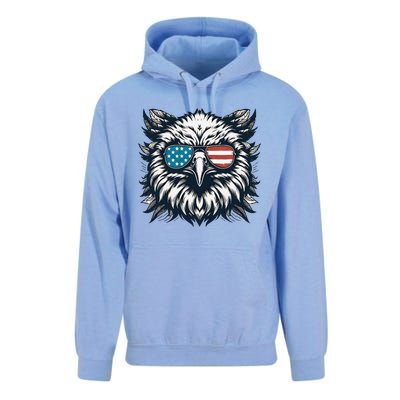 Bald Eagle American Usa 4th Of July Patriotic Funny Eagle Unisex Surf Hoodie