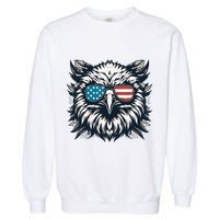 Bald Eagle American Usa 4th Of July Patriotic Funny Eagle Garment-Dyed Sweatshirt