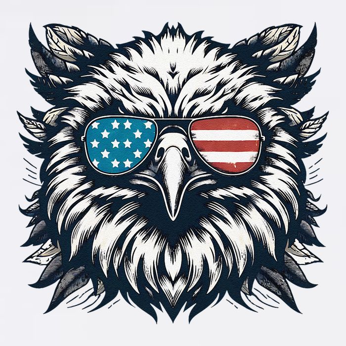 Bald Eagle American Usa 4th Of July Patriotic Funny Eagle Garment-Dyed Sweatshirt