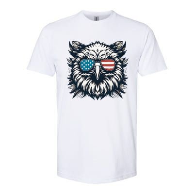 Bald Eagle American Usa 4th Of July Patriotic Funny Eagle Softstyle CVC T-Shirt