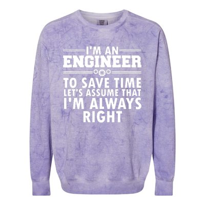 Best Engineer Art For Men Women Humor Engineering Lovers Colorblast Crewneck Sweatshirt