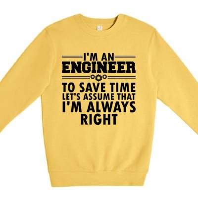 Best Engineer Art For Men Women Humor Engineering Lovers Premium Crewneck Sweatshirt