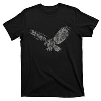 Beautiful Eagle American Bird Silhouette Flying Vintage Usa T-Shirt