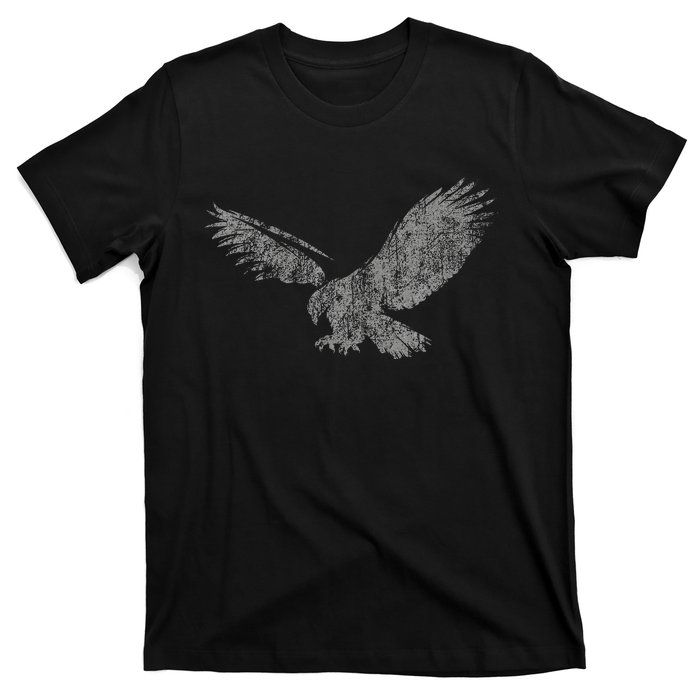 Beautiful Eagle American Bird Silhouette Flying Vintage Usa T-Shirt