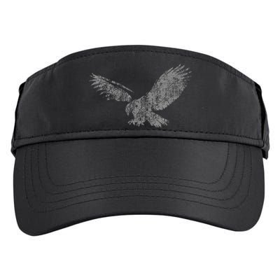 Beautiful Eagle American Bird Silhouette Flying Vintage Usa Adult Drive Performance Visor